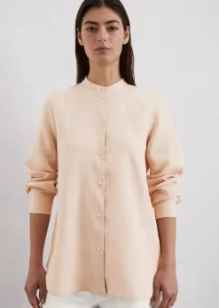 A-Shape-Leinenbluse regular aus leichter Qualität