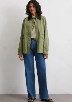 Barn-Jacket im Cape-Stil relaxed aus hochwertigem Canvas