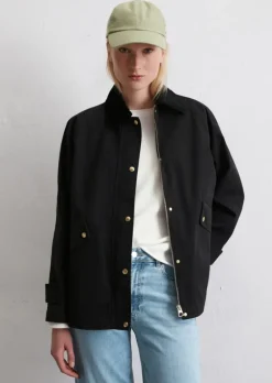 Barn-Jacket im Cape-Stil relaxed aus hochwertigem Canvas