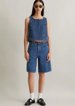 Bermuda Model Jonnda relaxed aus Rigid Denim ohne Elasthan