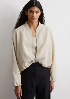 Blouson cropped aus TENCEL™ Lyocell-Leinen-Mix