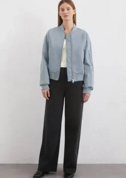 Blouson im Aviator-Stil regular aus recyceltem Polyester-Twill