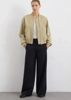 Blouson im Aviator-Stil regular aus recyceltem Polyester-Twill