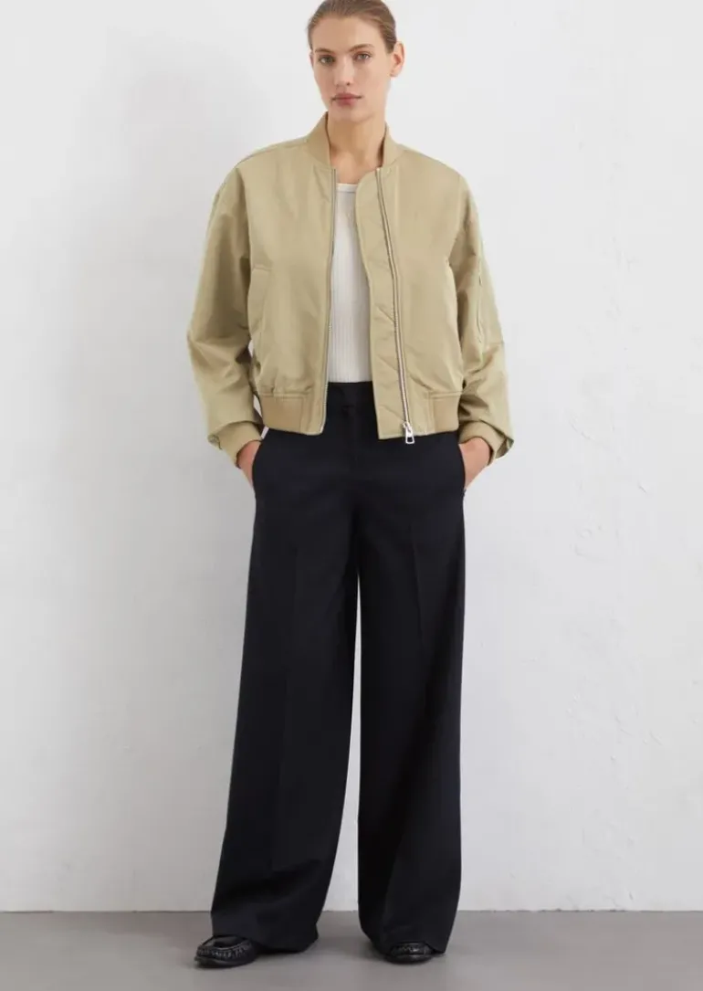 Blouson im Aviator-Stil regular aus recyceltem Polyester-Twill