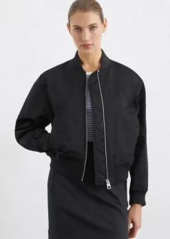 Blouson im Aviator-Stil regular aus recyceltem Polyester-Twill