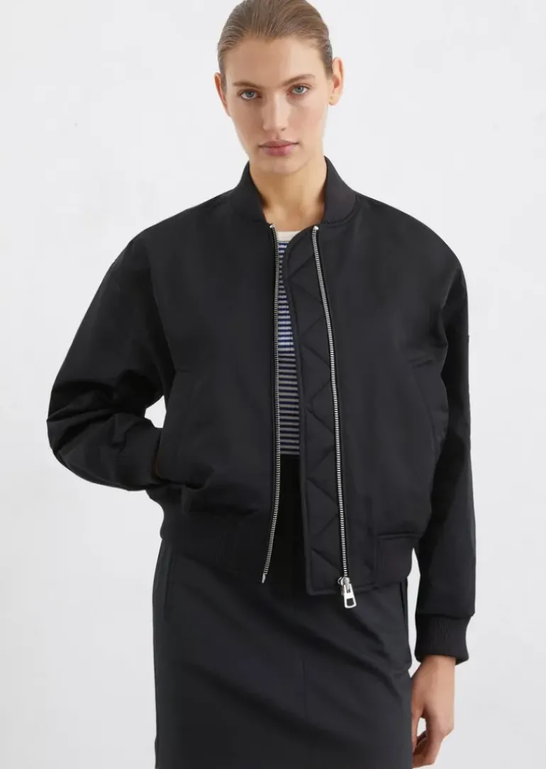 Blouson im Aviator-Stil regular aus recyceltem Polyester-Twill