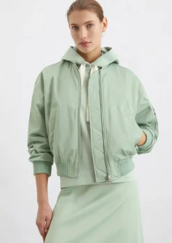 Blouson im Aviator-Stil regular aus recyceltem Polyester-Twill