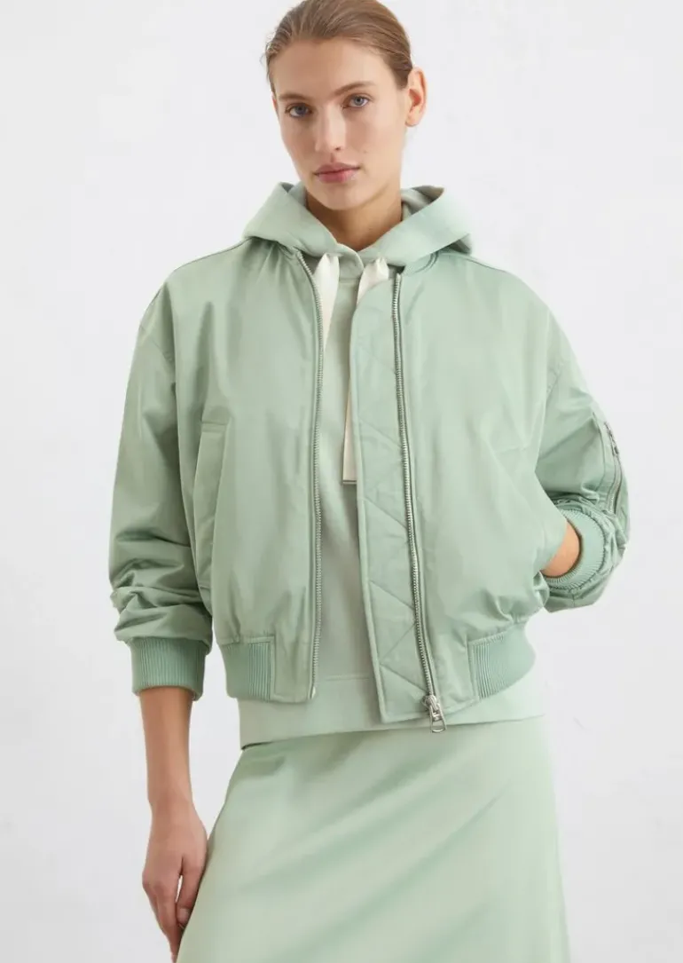 Blouson im Aviator-Stil regular aus recyceltem Polyester-Twill