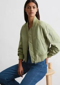 Blouson im Piloten-Stil regular aus recyceltem Polyester-Twill