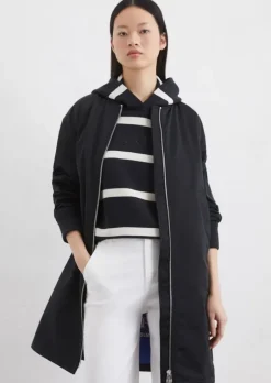 Blouson-Mantel im Aviator-Stil regular aus recyceltem Polyester-Twill