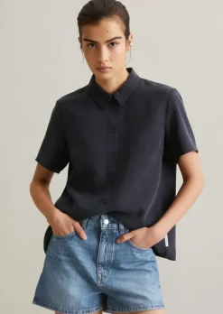 Bluse regular aus TENCEL™ Lyocell