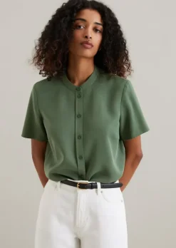 Bluse regular aus TENCEL™ Lyocell