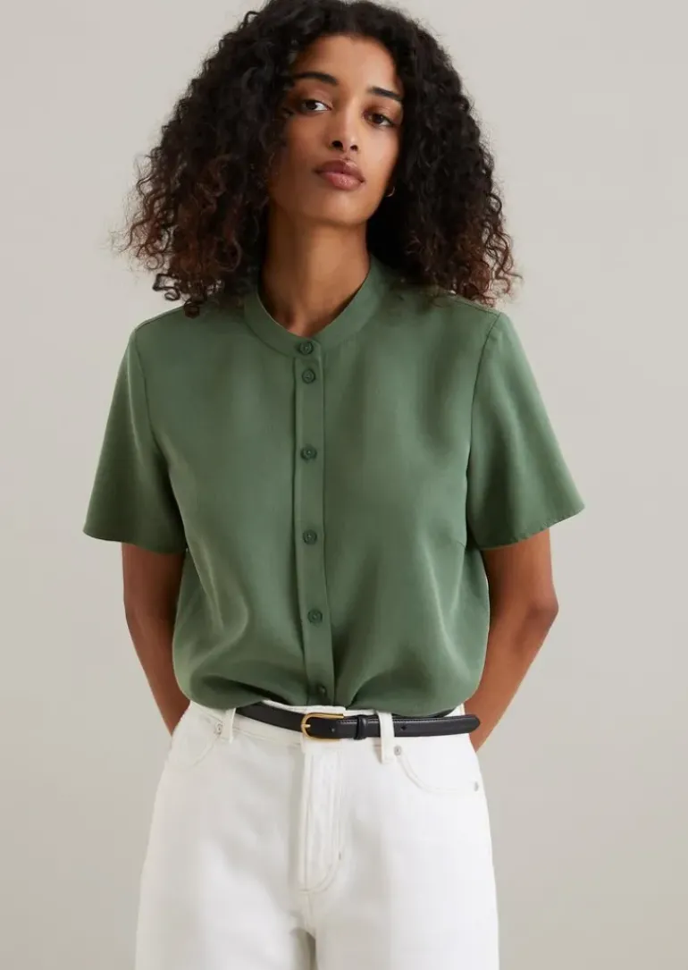 Bluse regular aus TENCEL™ Lyocell