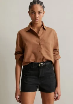 Bluse relaxed aus Leinen-Baumwolle-Mix