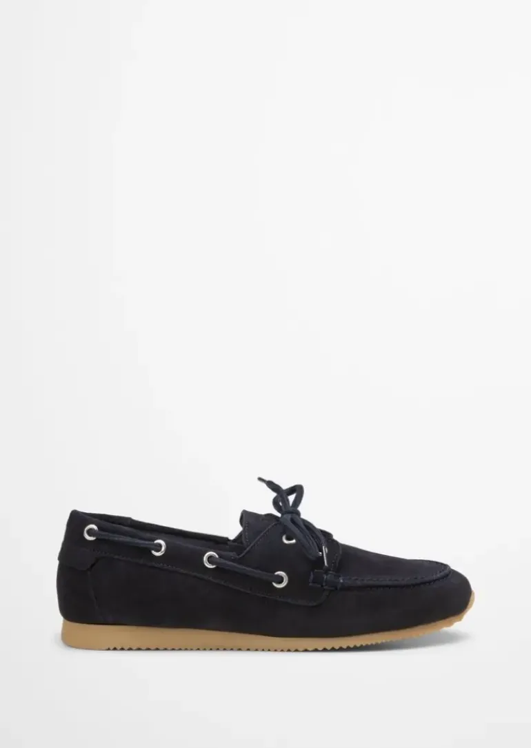 Bootsschuh aus Velours-Rindleder