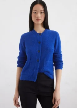 Bouclé-Cardigan slim aus softem Organic Cotton-Mix