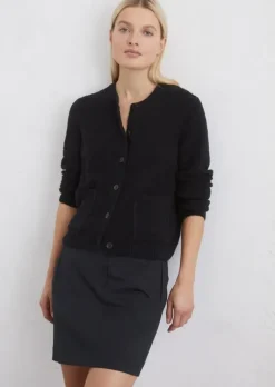 Bouclé-Cardigan slim aus softem Organic Cotton-Mix