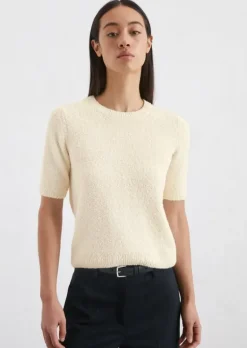 Bouclé-Pullover slim aus Organic Cotton-Mix