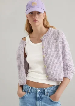 Cardigan loose aus Struktur-Strick