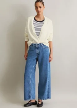 Cardigan relaxed aus Cotton-Slub-Garn