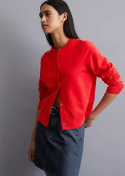Cardigan relaxed aus Soft Cotton Stretch