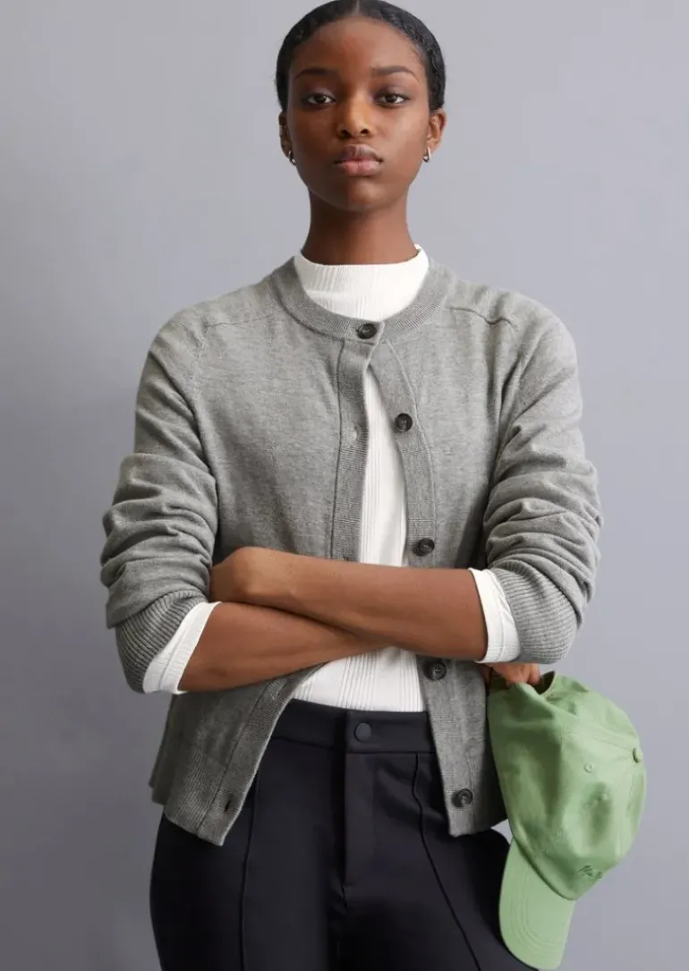 Cardigan relaxed aus Soft Cotton Stretch