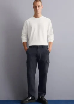Cargohose tapered aus Bio-Baumwoll-Twill