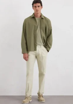 Chino Model Osby Jogger tapered aus leichtem Bio-Baumwoll-Leinen-Mix