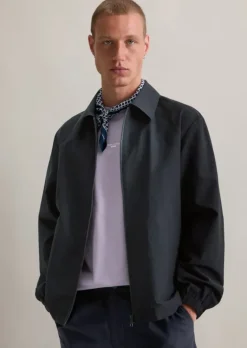 Coachjacke aus strukturiertem Bio-Baumwoll-Mix