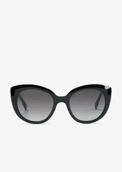 Damen-Butterfly-Sonnenbrille mit breitem Bio-Acetat-Rahmen