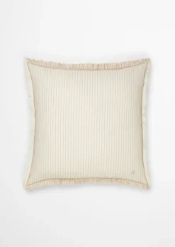 Dekokissen Model Fine Stripe aus Bio-Baumwolle und Leinen