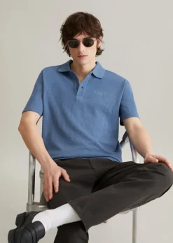 DfC Poloshirt Slub-Jersey regular aus reiner Bio-Baumwolle