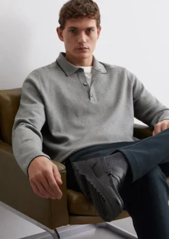 DfC Pullover regular im Polo-Stil aus Bio-Baumwolle