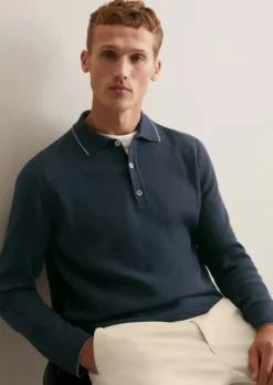 DfC Pullover regular im Polo-Stil aus Bio-Baumwolle