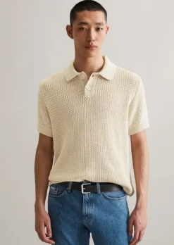 DfC Strick-Poloshirt loose aus reiner Bio-Baumwolle