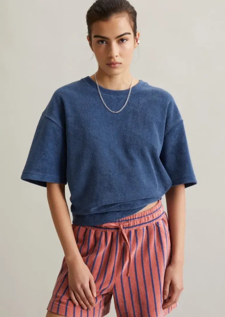 Frottee-T-Shirt relaxed aus reiner Bio-Baumwolle