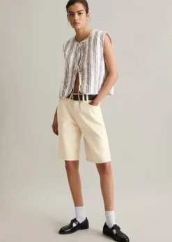 Gestreifte Weste regular aus reinem Organic Cotton