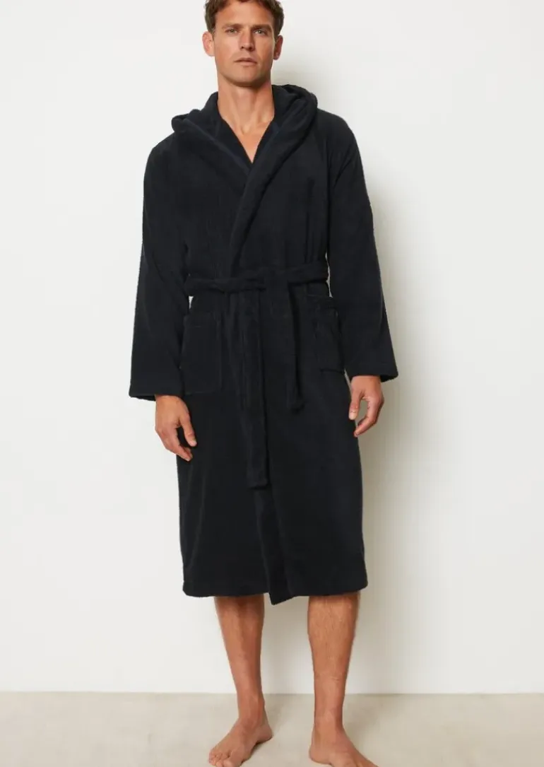 Herren-Bademantel Model Timeless mit Kapuze