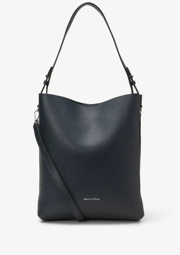 Hobo Bag medium aus genarbtem Rindleder