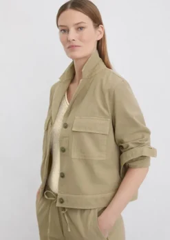 Indoor-Jacke regular aus Organic-Cotton-Leinen-Mix