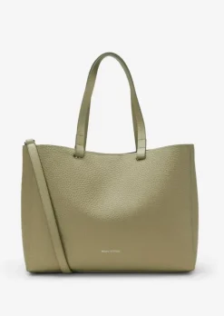 3-in-1 Shopper medium aus genarbtem Rindleder