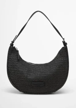 2in1 Umhängetasche small in Raffia-Bast-Optik