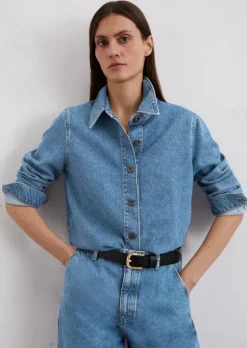 Jeanshemd regular aus Lyocell-Bio-Baumwolle-Mix