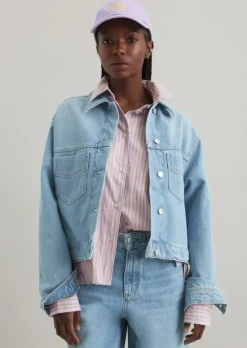 Jeansjacke oversized aus Rigid-Denim