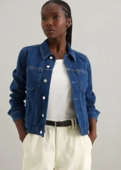 Jeansjacke slim aus Organic Cotton Stretch