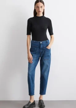 Jeans Model Iva boyfriend barrel leg aus softem Cashmere Touch Denim