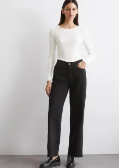 Jeans Model Nelis wide aus Black Rigid Denim