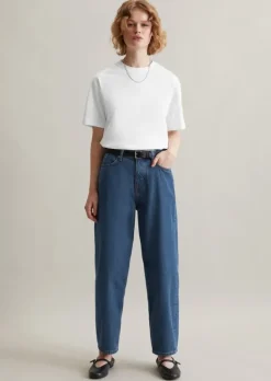 Jeans Model Stine barrel cropped aus reiner Baumwolle