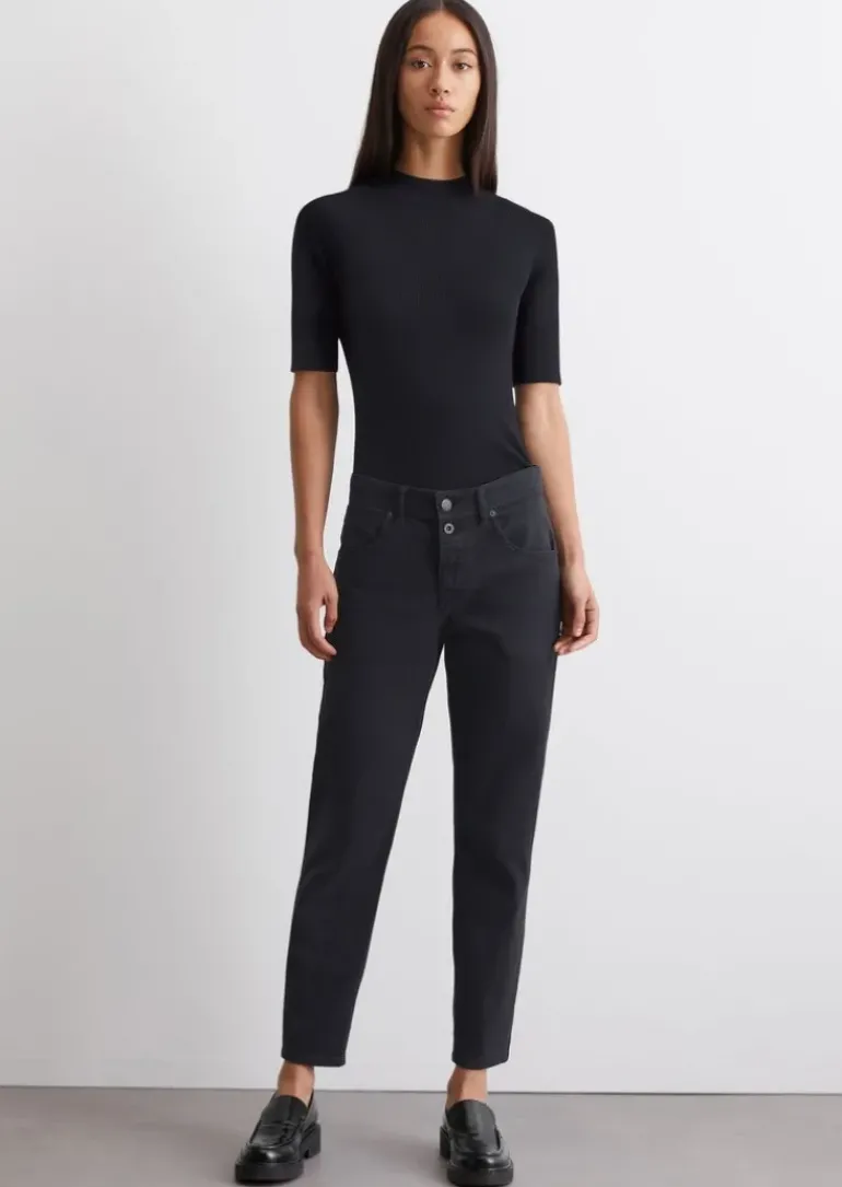 Jeans Model Theda boyfriend cropped aus Brushed Cotton-Twill