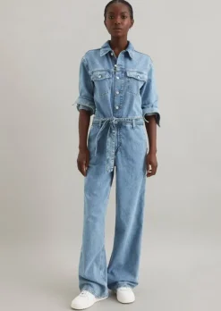 Jeans-Overall relaxed aus reiner Bio-Baumwolle